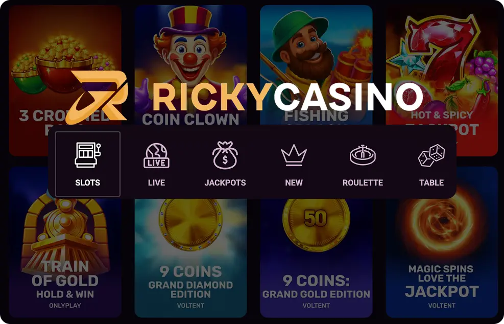 ricky casino australia game categories