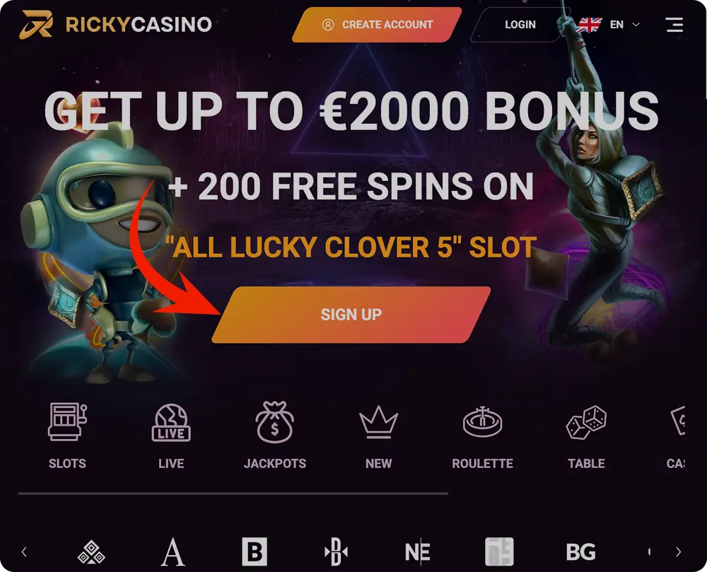 How to Initiate a Sign Up Procedure at Ricky Casino